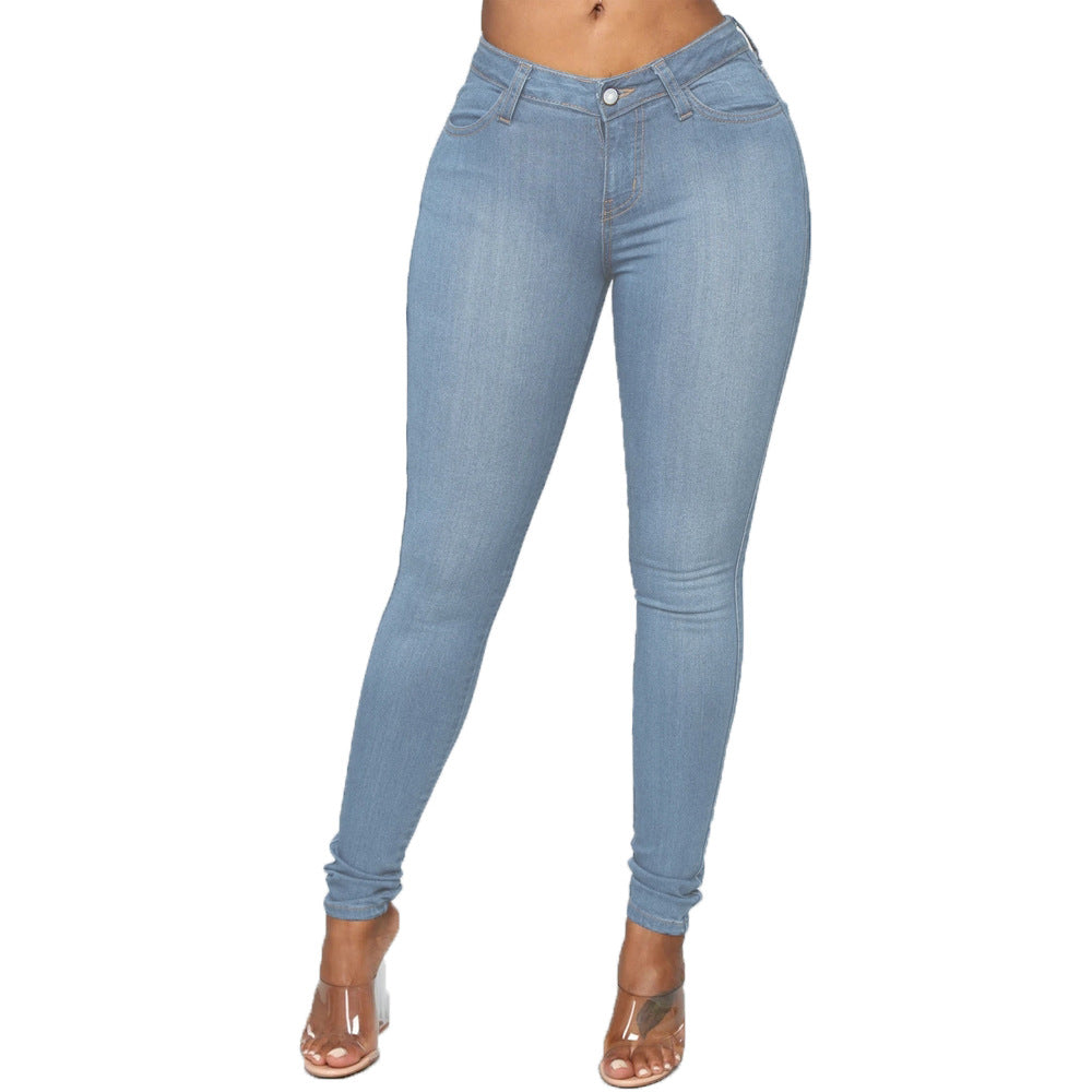 Women's Skinny Jeans Pencil Pants Cotton Stretch