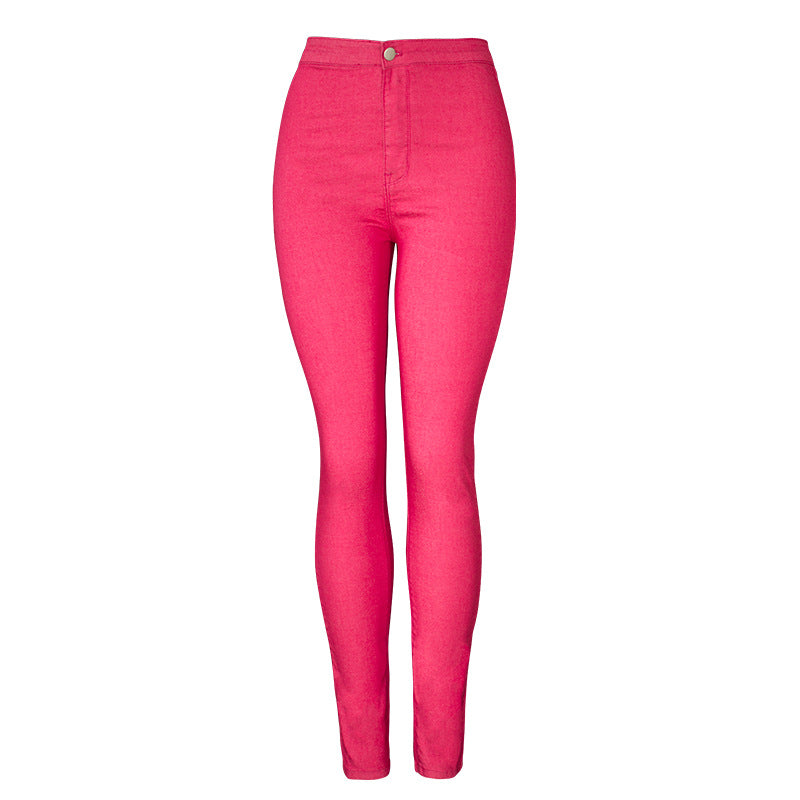 Pantalones de algodón elásticos y ajustados para mujer