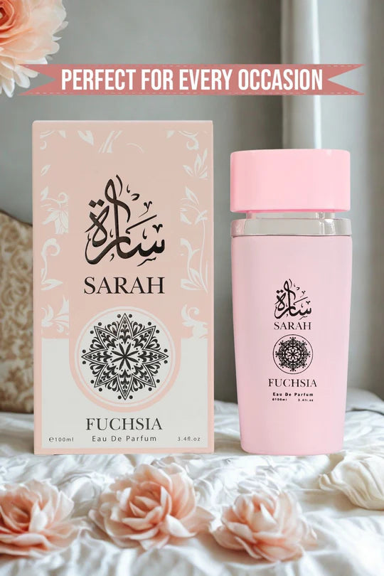 SARAH FUCHIA SPRAY PERFUME EAU DE PARFUM FOR WOMEN - 3.4 FL.OZ.