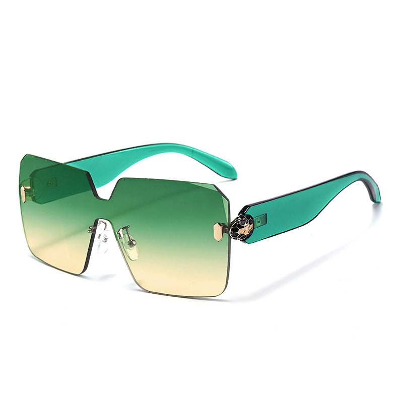 Unisex Rimless Cut Edge Snake Head Sunglasses