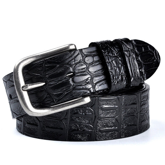 Men's Genuine Leather Crocodile Pattern Belt