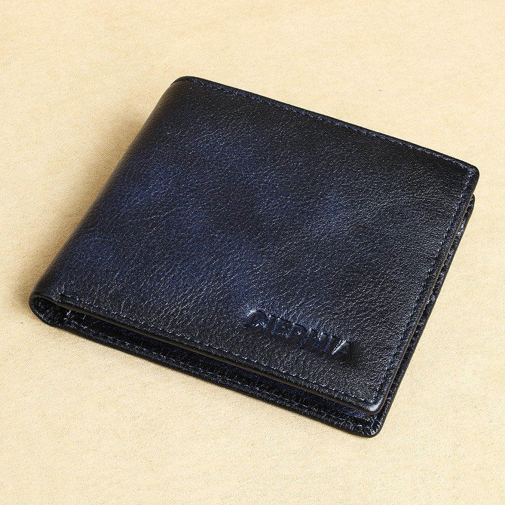 European retro aesthetic Leather Wallet