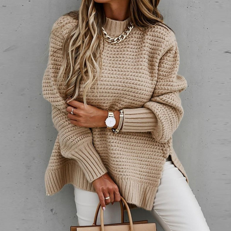 Loose Long-Sleeved Pullover Knitted Sweater