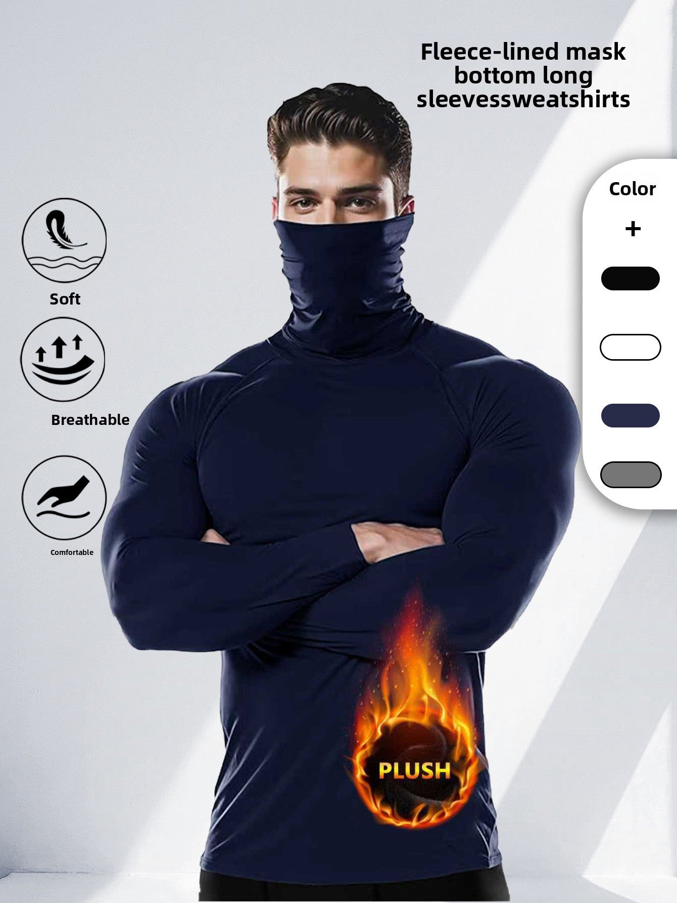 Coated fleece jacket with a hood