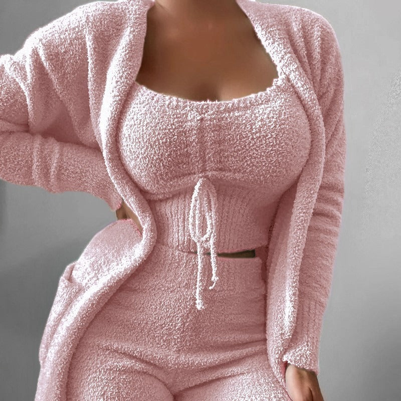 Soft double-sided velvet fabric pajama for women