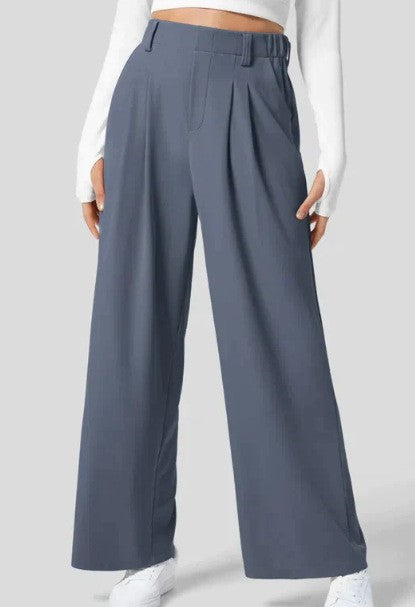 Lady high-waisted wide-leg pants