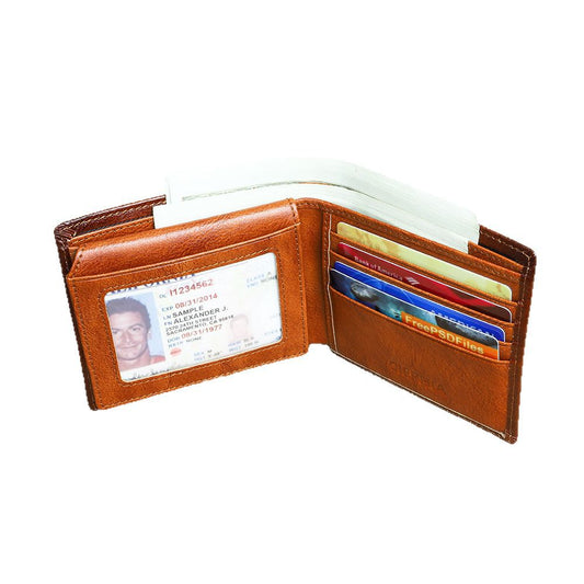 European retro aesthetic Leather Wallet