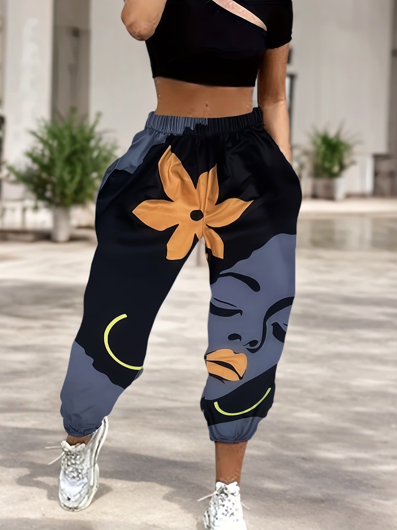 Pantalones casuales transpirables y holgados para mujer. 