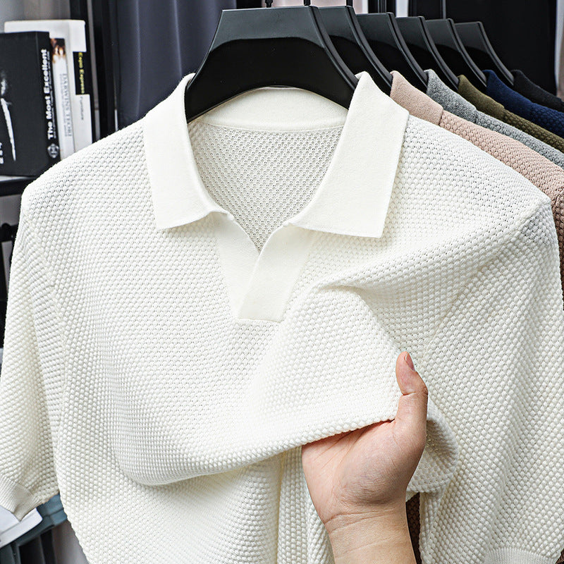 Pure Cotton Knitted Polo Shirt