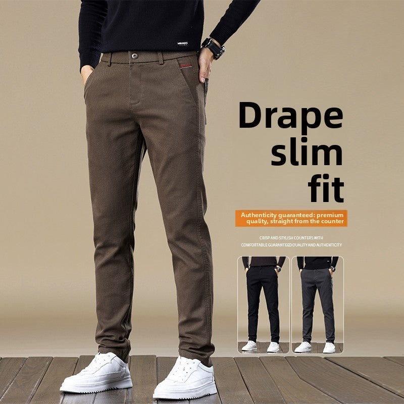 Mens Straight Leg Business Casual Trousers