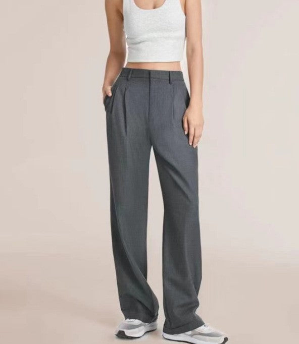 Pantalones anchos de cintura alta para mujer