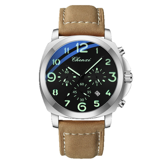 Multifunctional Mens Watch with Luminous Dial