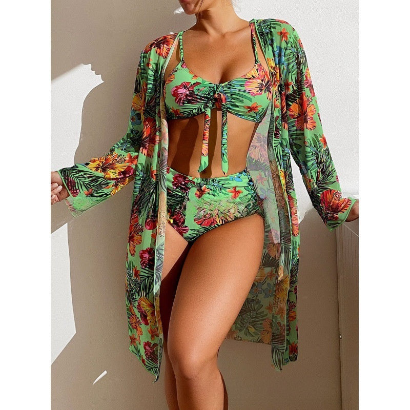 Long-sleeved blouse Swimwear Set