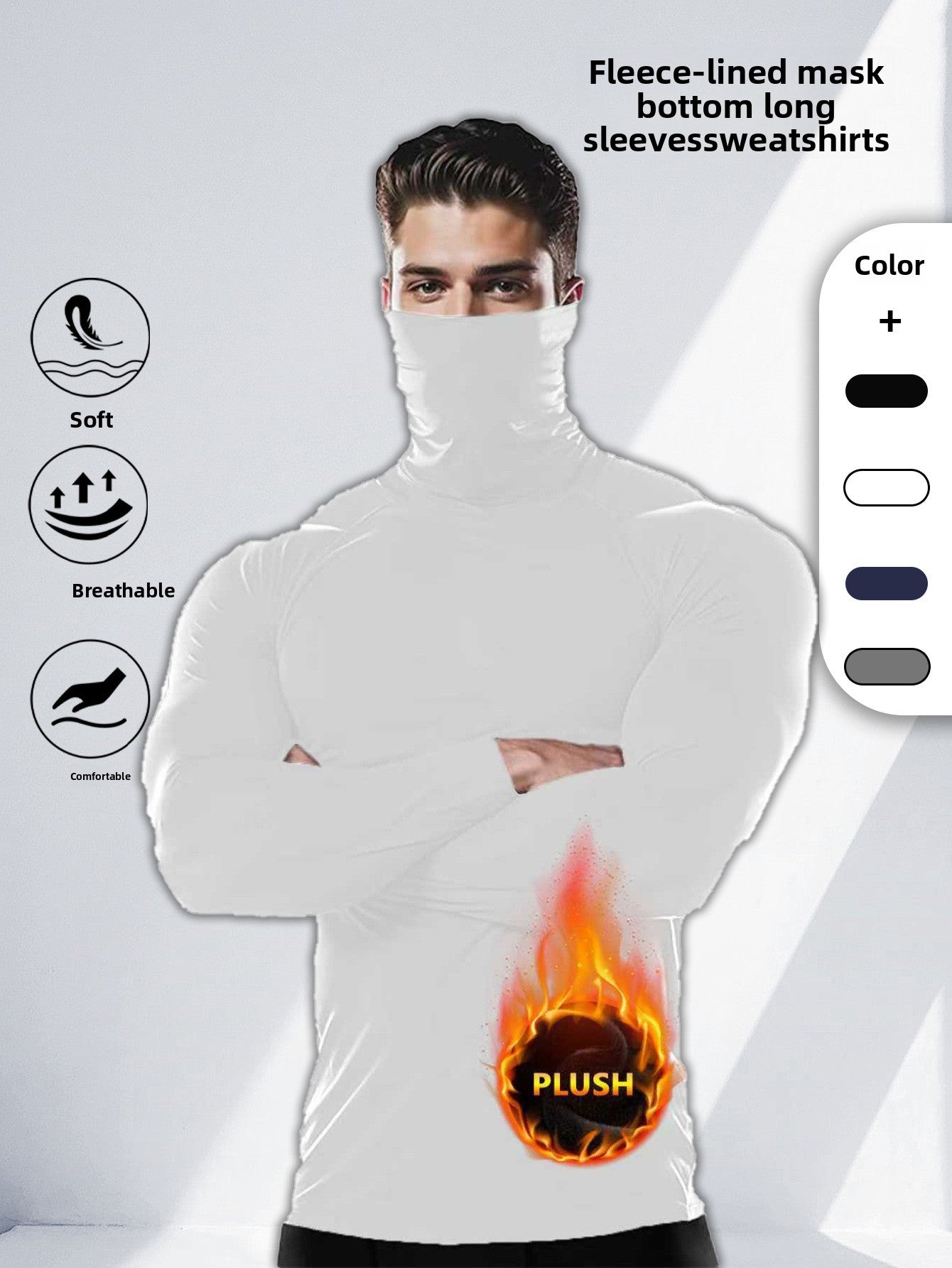 Coated fleece jacket with a hood