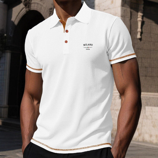 Camiseta de manga corta de seda helada para hombre