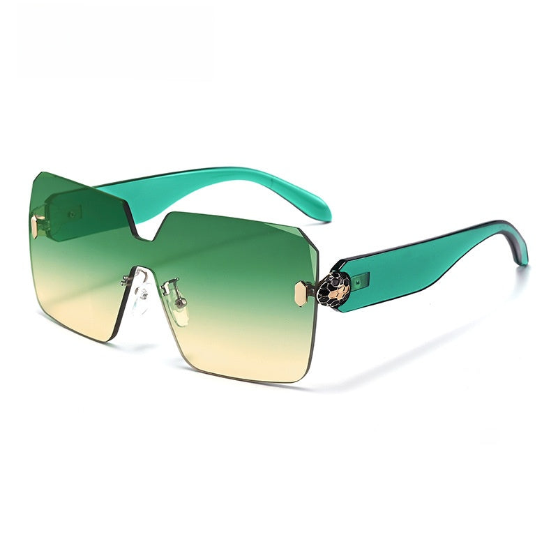 Unisex Rimless Cut Edge Snake Head Sunglasses