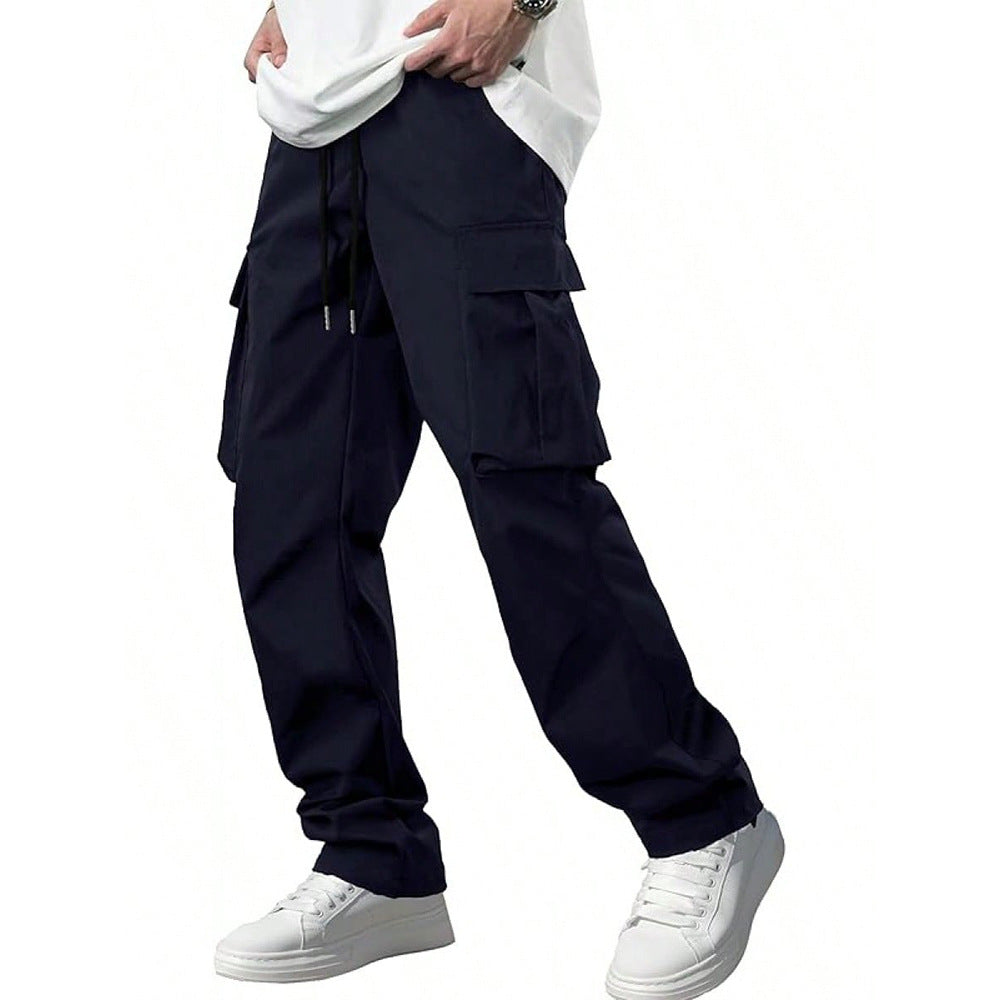 Mens Drawstring Casual Trousers