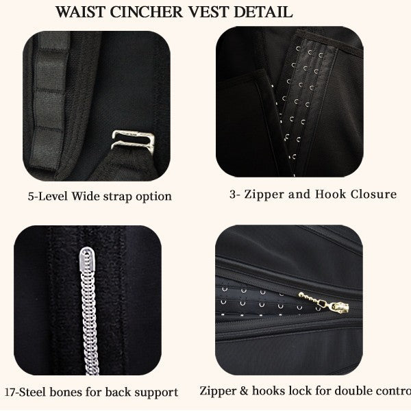 Women's Zipper front Shapewear Vest