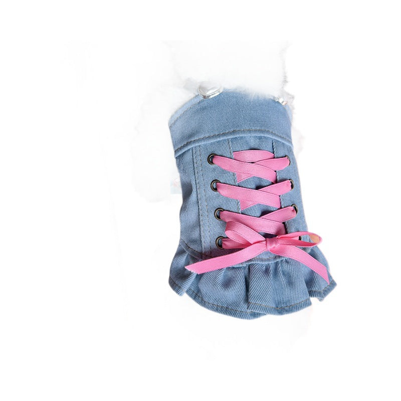 Pet Denim Skirt for Small Dogs