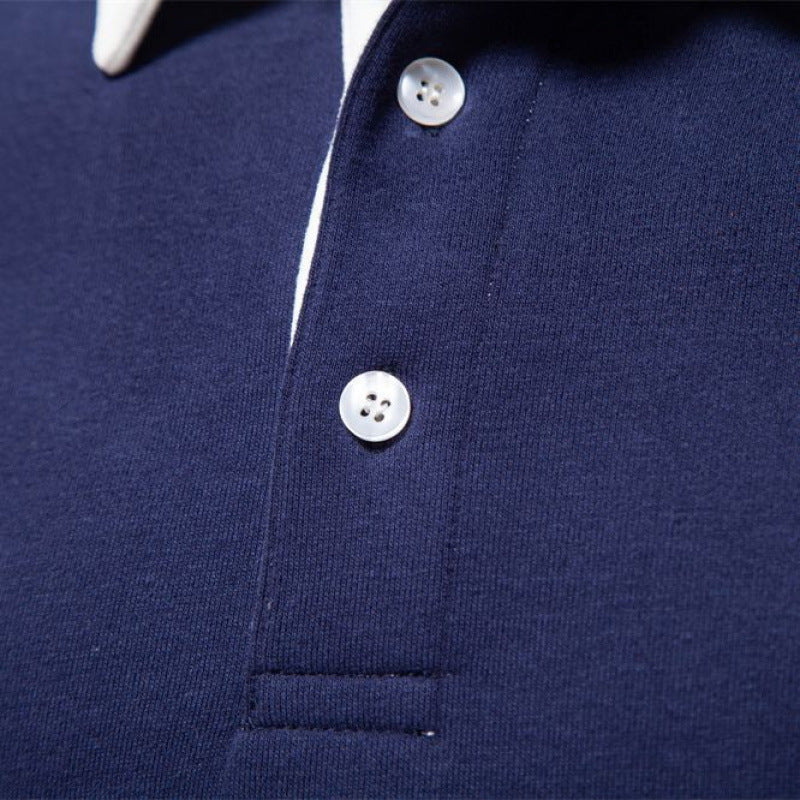 Long-sleeved Polo-neck t-shirt