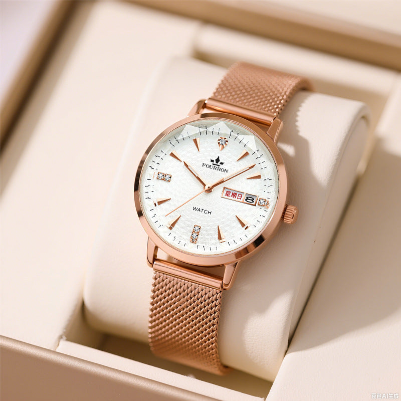 Quartz Movement Women's Glow-in-dark Watch