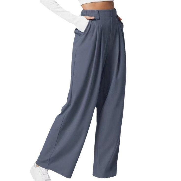 Lady high-waisted wide-leg pants