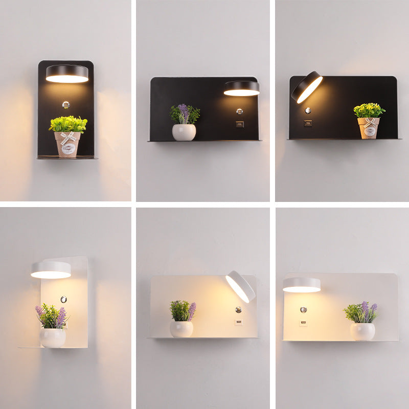 Modern USB LED Wall Lamp with Rotatable Design