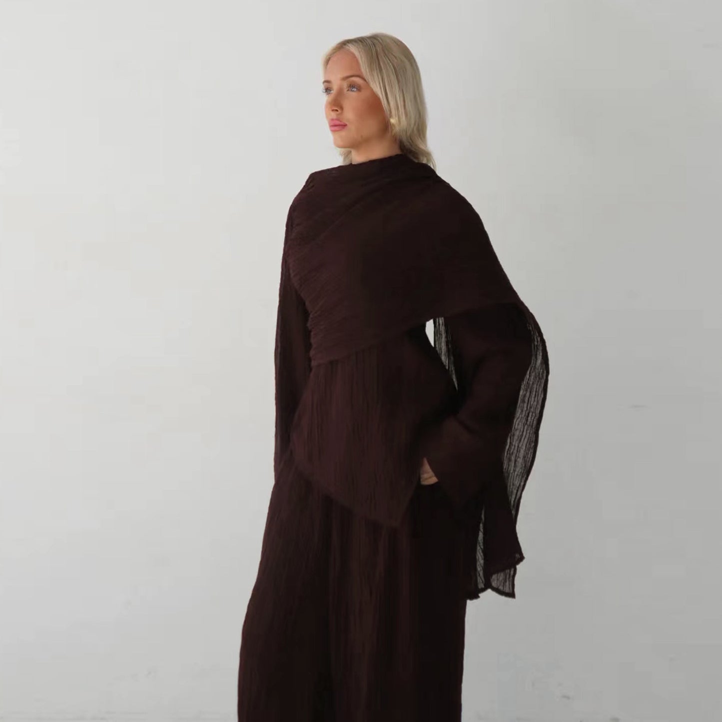 Women's Buttoned Cardigan and Pants Set