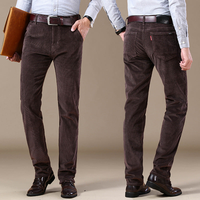 Slim Straight Fit Corduroy Pants
