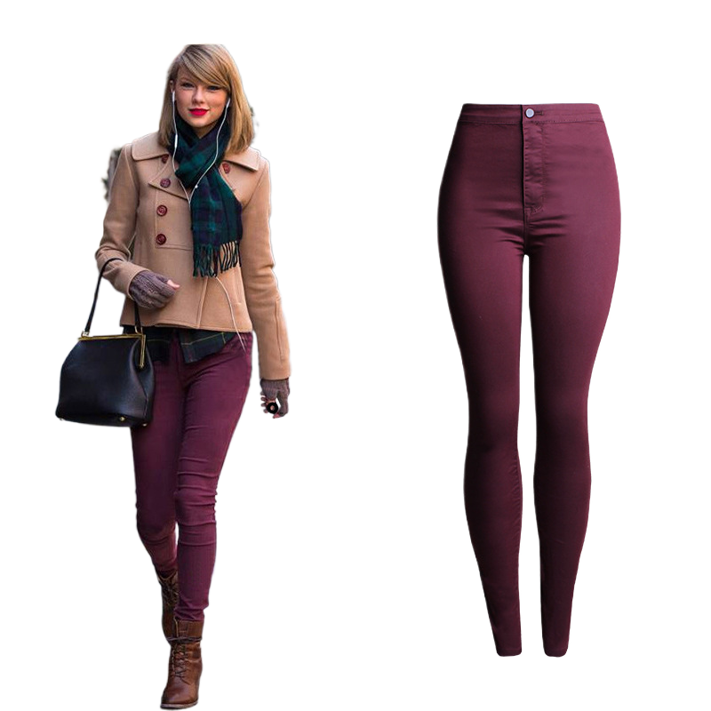 Pantalones de algodón elásticos y ajustados para mujer 