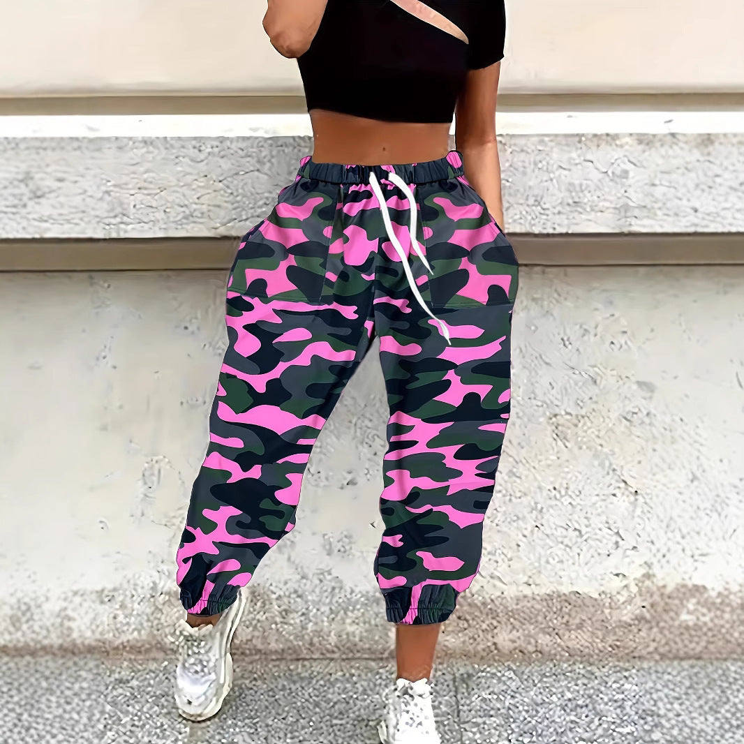 Pantalones casuales transpirables y holgados para mujer. 
