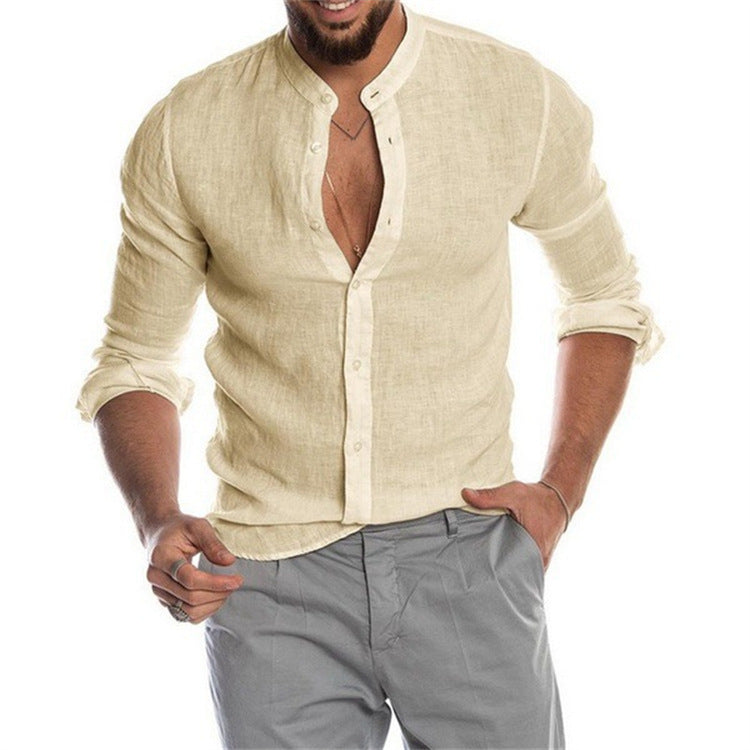 Men's Linen Long Sleeve Shirt