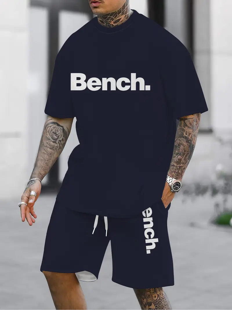 Men's Casual Short Sleeve Letter Print T-Shirt