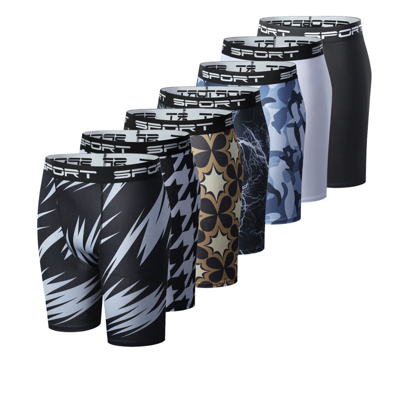 Mens Quick Dry Elastic Sports Shorts