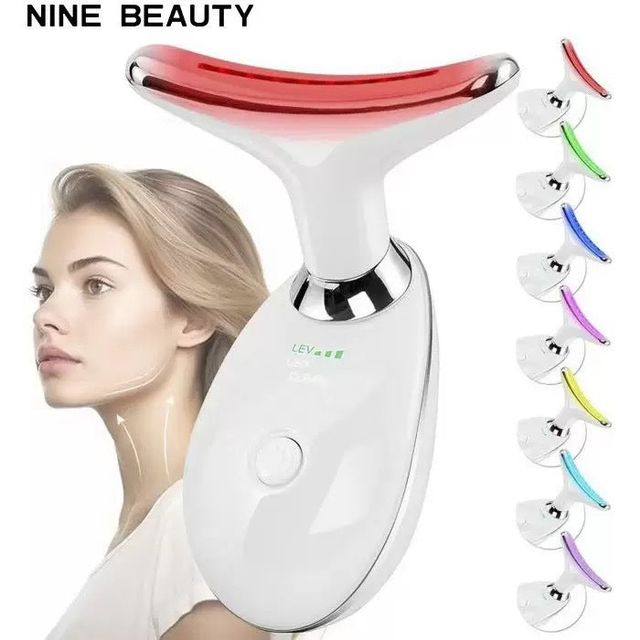 Three-Color Seven-Color Neck Care Massager, Facial Lifting and Firming Beauty Instrument, Neck Beauty Instrument