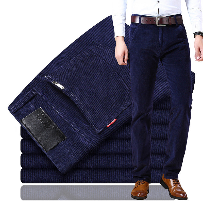 Slim Straight Fit Corduroy Pants