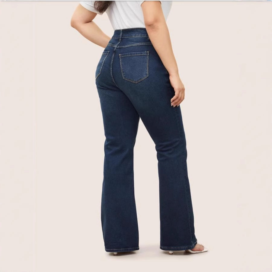 Vaqueros vintage ajustados para mujer 