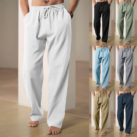 Men's Breathable Linen Casual Sports Trousers
