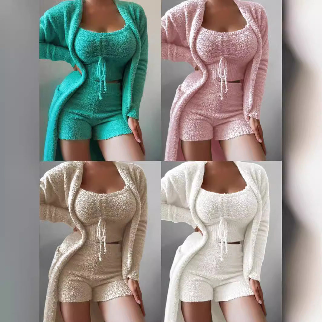 Soft double-sided velvet fabric pajama for women