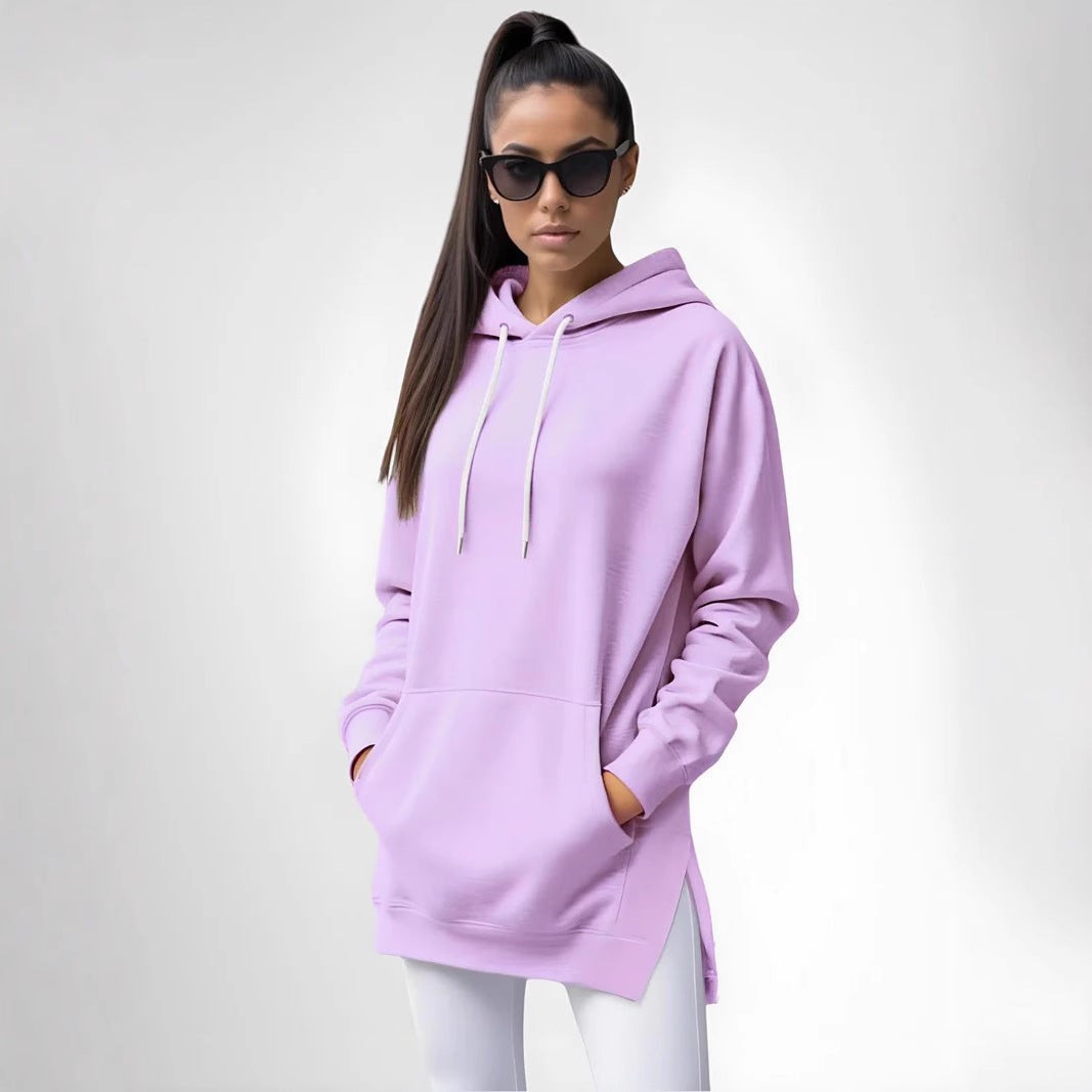 Womens Hooded Pullover Sweatshirt with Pocket