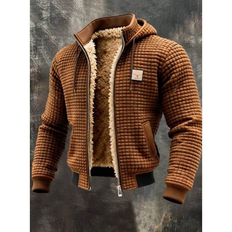 Plaid hooded sweater