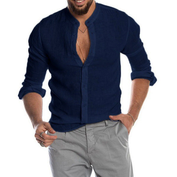 Men's Linen Long Sleeve Shirt
