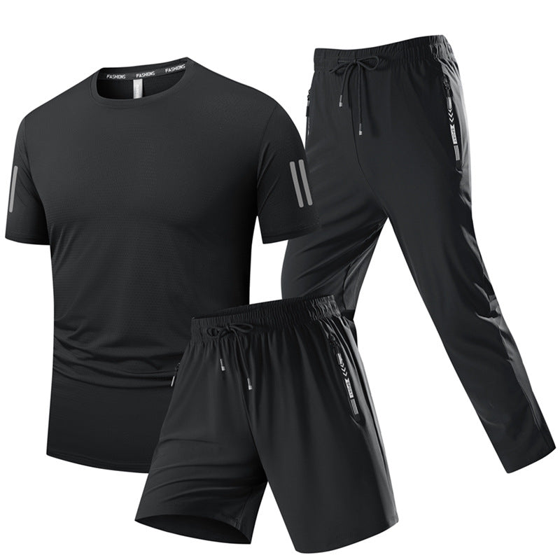 Ice silk fabric Casual short-sleeve