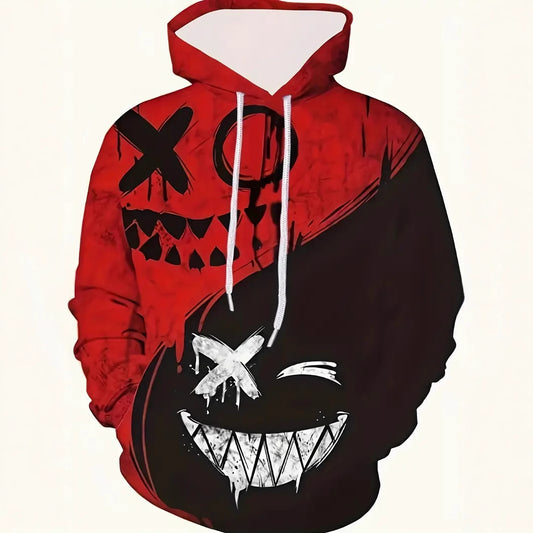 Men's 3D Digital Print Slim Fit Hoodie