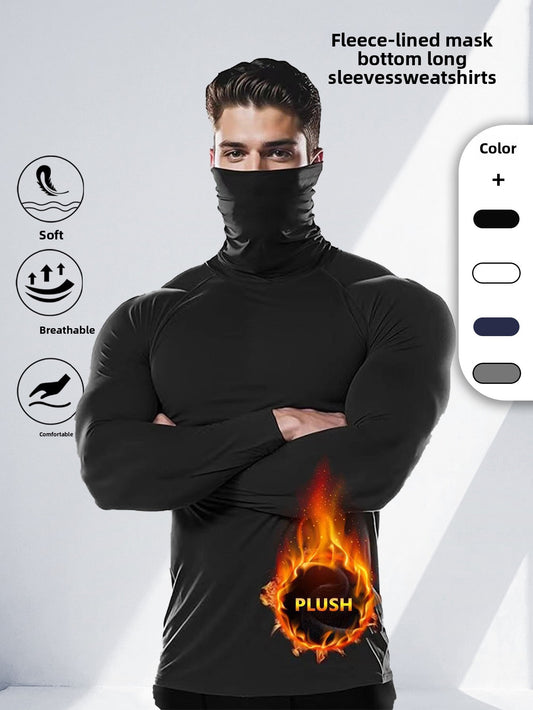 Coated fleece jacket with a hood