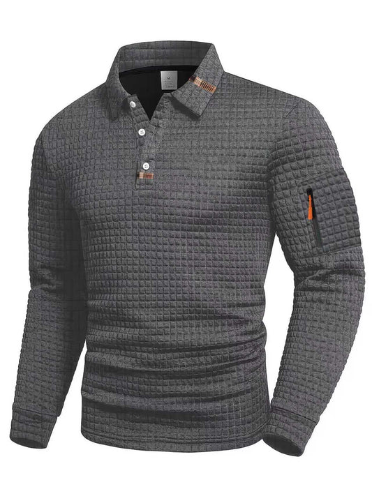 Polo shirt with pocket zippers