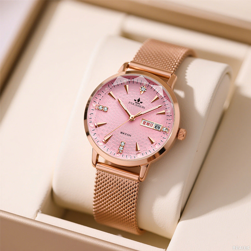 Quartz Movement Women's Glow-in-dark Watch