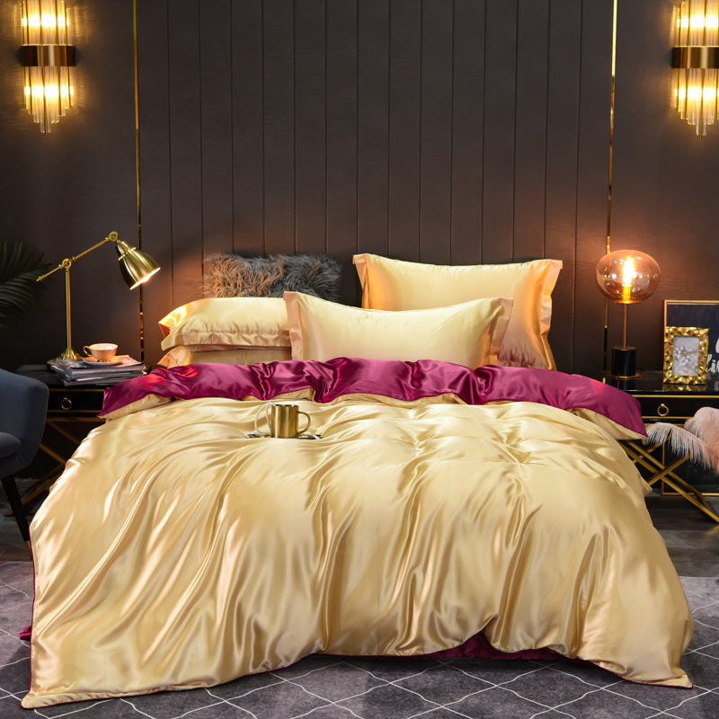 Luxury Silk Four-Piece Bedding