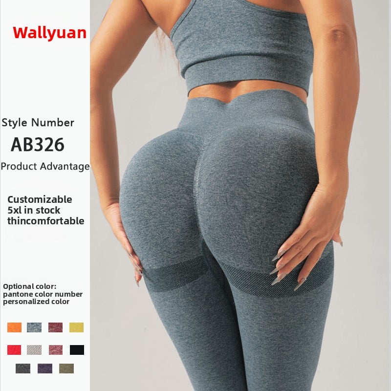Conjunto de pantalones de yoga para correr largos y de alta elasticidad 
