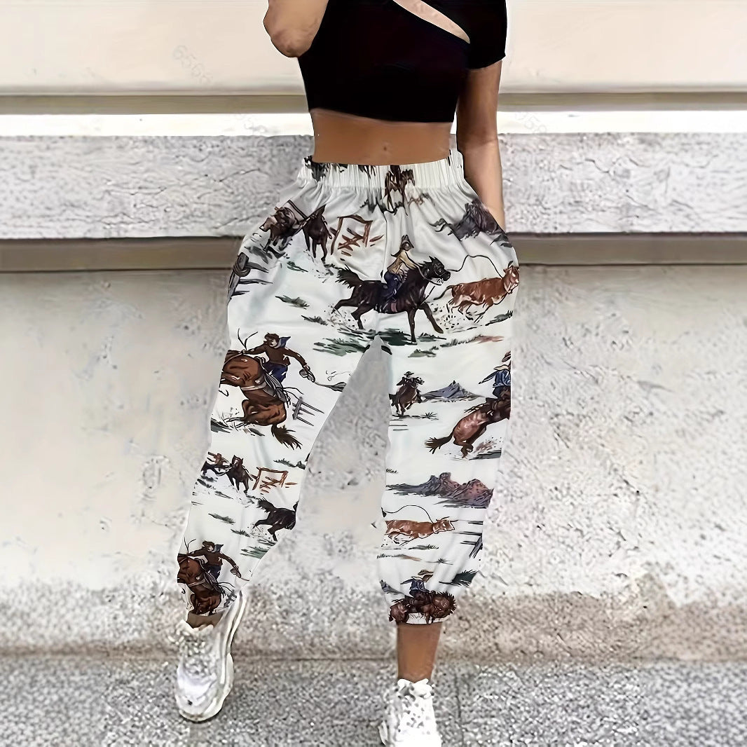 Pantalones casuales transpirables y holgados para mujer. 